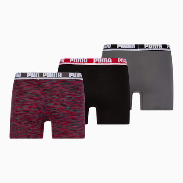 Performance Space Dyed Men's Boxer Briefs [3 Pack], BLACK / RED, extralarge